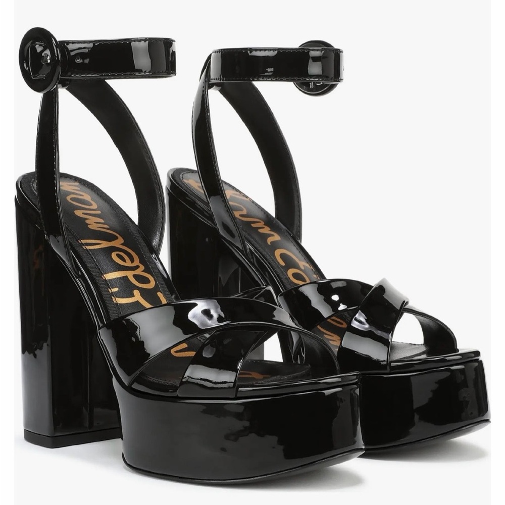 Black Platform Strap Heels
